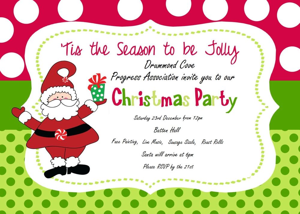 DCPA Christmas Party flyer, Saturday 23 December 2017, Batten Hall