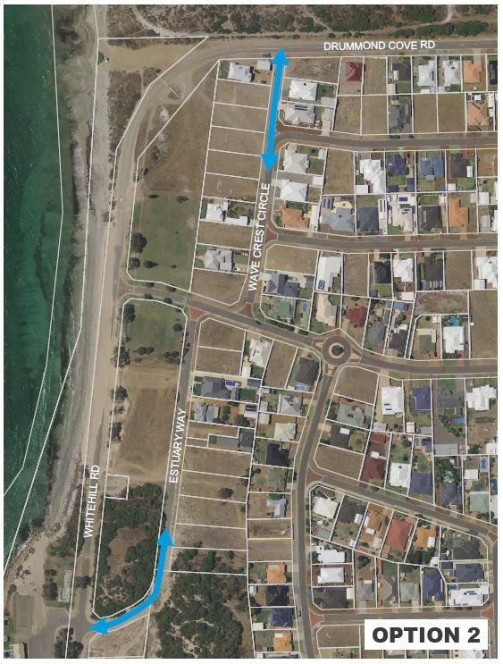 Whitehill Road realignment Option 2 map