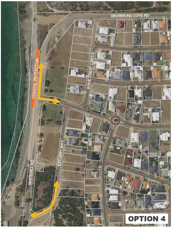 Whitehill Road realignment Option 4 map