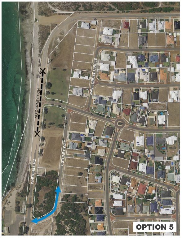Whitehill Road realignment Option 5 map